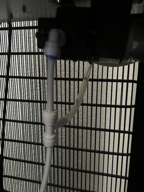 Connect to a water dispenser with Inline T fitting splitting water line for dispenser and MotherTap connection